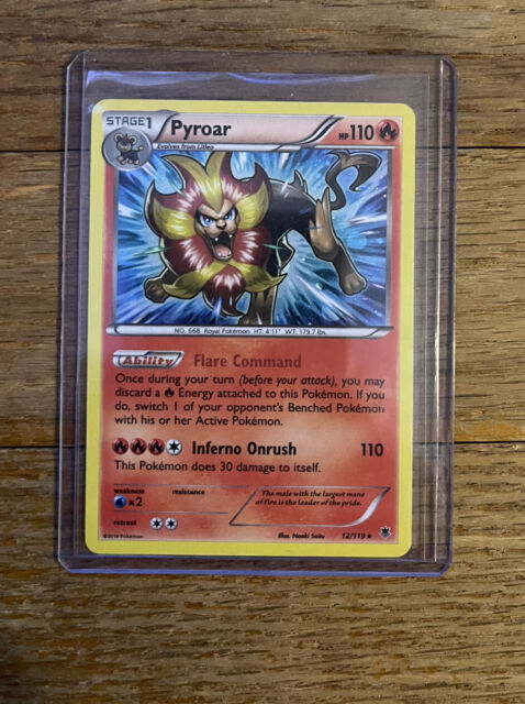 Pyroar - 12/119 - Rare Non Holo Pokemon Card XY Phantom Forces DMG