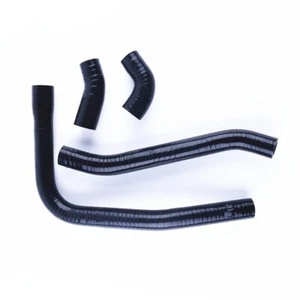 Silicone Pipe For 1990 - 2003 KAWASAKI ZXR 400 L Radiator Coolant Hose Kit Black - Picture 1 of 10