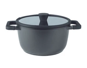 ERNESTO® Aluguss-Kochtopf Topf mit Glasdeckel Ø 24 cm schwarz ca. 4 Liter - Bild 1 von 5