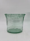 Recycled Glass Clear Green Sea Grass Textured Vase