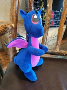 Ideal Toys Direct Blue and Pink dragon 10" tall vintage collectable - Picture 1 of 5