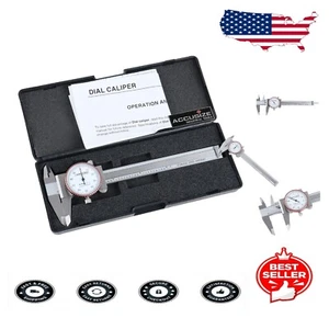 Durable 0-4" Dial Caliper with Clamp – Precision Measurement Tool in Fitted Box - Picture 1 of 11