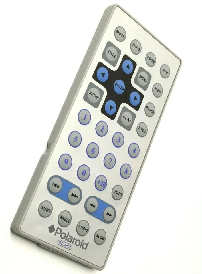 Original OEM Polaroid RC-6007 Portable DVD Player Remote PDM0084 PDM0742 PDM1058 - Image 1 of 1
