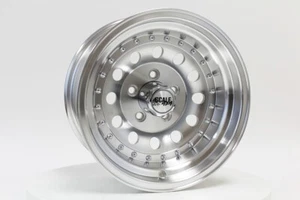 (1) 15x8 -19 Scale 4x4 Bandit II 5x114.3 Machined Clear Coat Wheel - Picture 1 of 3
