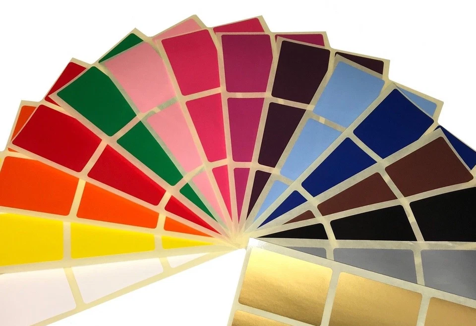 Large 50 x 70mm Mixed Pack Of Colour Coded Rectangular Stickers - Sticky Labels - Image 1 of 1