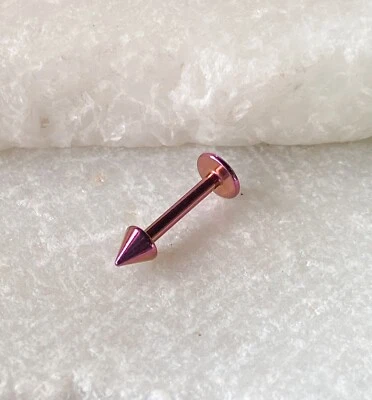 1шт титана иона покрытием 316L хирургическая сталь шипами лабрет, Monroe гвоздики кромки кольцо - Изображение 1 из 4