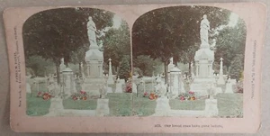 Our Loved Ones Have Gone Before Tinted Kilburn 5173 Stereoview Stereoscope 1889 - Picture 1 of 2