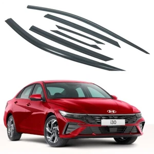 Smoke Tinted Weather shields Window Visors 6p for 2024 Hyundai i30 4door Sedan - Picture 1 of 11