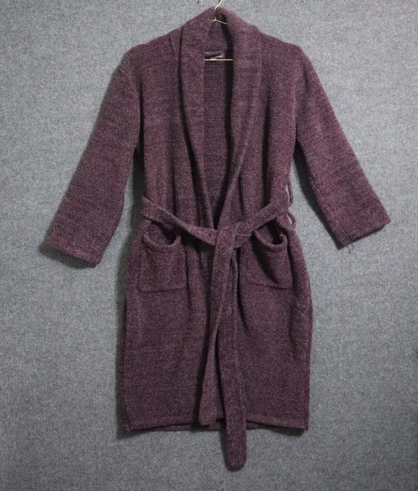 Barefoot Dreams Robe Women 1 Purple Cozy Chic Heathered Microfiber Lounge Travel - Image 1 of 4