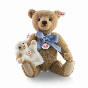 Steiff Little Boy Blue Alpaca Bear With Lamb Finger Puppet, New, Limited Edition - Picture 1 of 3