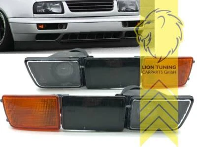 Frontblinker für VW Golf 3 Limousine Variant Cabrio Vento schwarz incl. Nebelsch - Bild 1 von 4