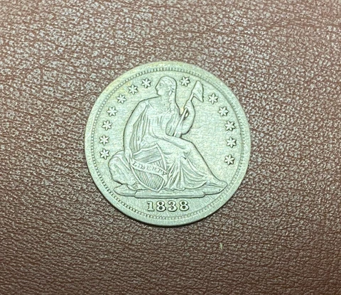1838 U.S silver Half Dime High Grade**** Small Stars Cover