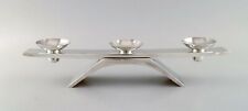WMF, Germany. Modernist Ikora candleholder in plated silver. Mid-20th century.