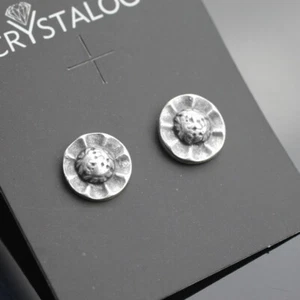 Pendientes redondos antiguos plata joyería idea regalo unisex SE205 - Imagen 1 de 10