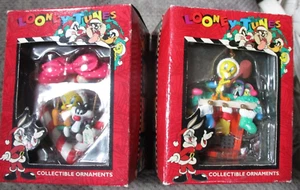 Lote de 2: Adornos de Navidad Looney Tunes - Trevco 1996; Sylvester Matrix - Imagen 1 de 8