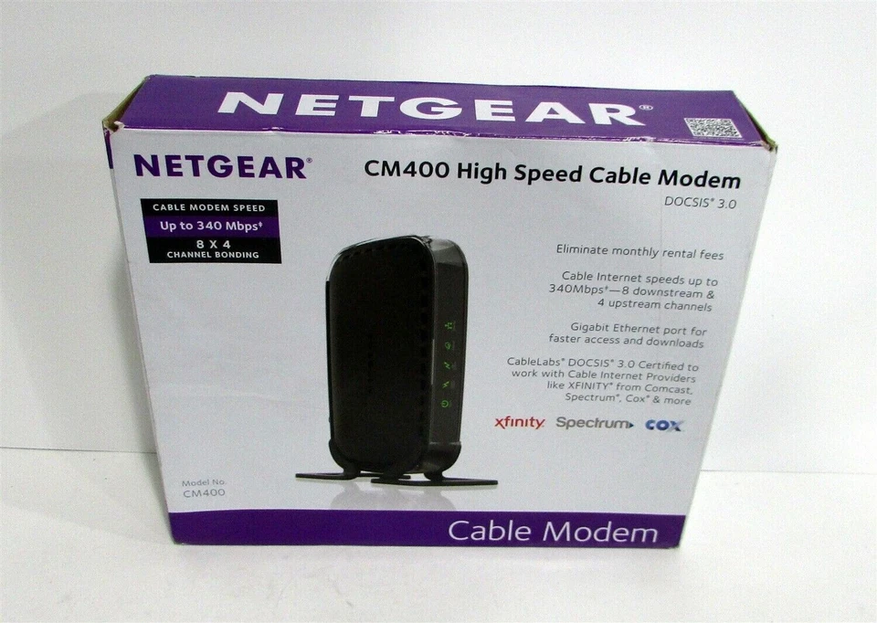 Netgear CM400 High Speed Cable Modem DOCSIS 3.0 - Image 1 of 3