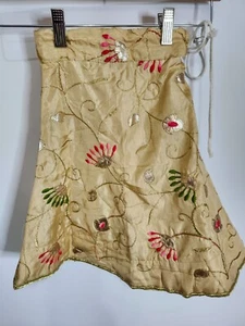 indian kids skirt gold 16 (K14) - Picture 1 of 8
