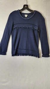 J. Crew Women's Small Navy Blue Knit Sweater - Picture 1 of 8