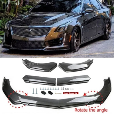 For Cadillac CT4 CT5 CTS Carbon Fiber Style Front Bumper Lip Spoiler Splitter Foto 1 de 4