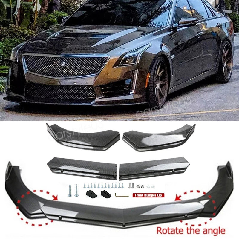 For Cadillac CT4 CT5 CTS Carbon Fiber Style Front Bumper Lip Spoiler Splitter - Image 1 of 4