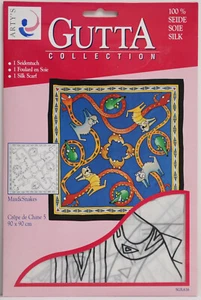 Seidentuch, ARTY'S Gutta Collection, "Max & Snakes" 90x90cm, Crêpe de Chine 5 - Bild 1 von 5
