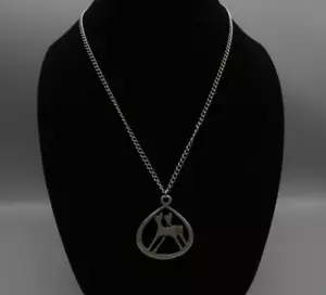 Collana Vintage R. Tenn Svedese Doppio Cerbiatto Peltro MCM - Foto 1 di 8