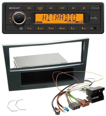 Continental 1DIN USB AUX MP3 Autoradio für Opel Corsa D ab 2005 Stealth Schwarz - Bild 1 von 4