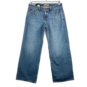 Jeans Levis Sueltos Bajos Talla 31x30 Azul Pierna Recta Boho Y2K Años 90 - Imagen 1 de 7