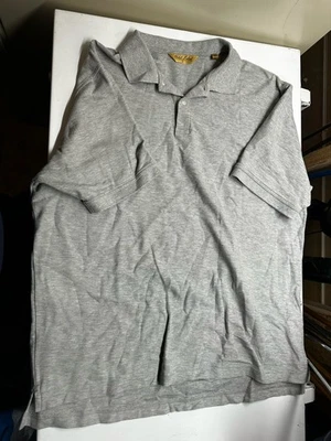 ROUNDTREE & YORKE Gold Label Polo Short Sleeve Shirt Cotton Gray Large Excellent - Image 1 of 3