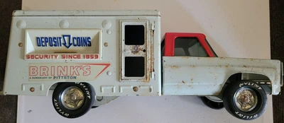 1970s Nylint Brinks Security Chevy Truck Bank  Vintage Pressed Steel Toy - Image 1 of 4