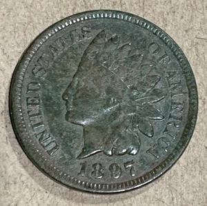 1897 Indian Head Cent - Picture 1 of 2