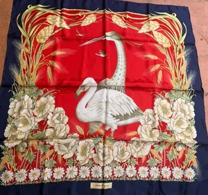 SALVATORE FERRAGAMO BUNTES SEIDENTUCH MIT VÖGELN & BLUMEN 34X34 - Bild 1 von 6