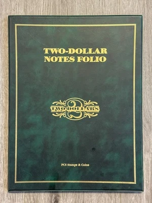 PCS Stamps & Coins $2 Two-Dollar Notes Folio Book JBS - Image 1 of 4