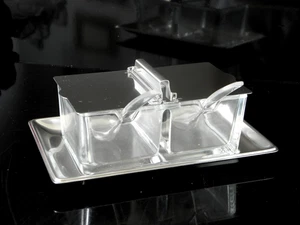 WMF Desayuno Menage Vaso Prensado Cubo Cromargan Tapa Plegable Bandeja Vintage - Imagen 1 de 8