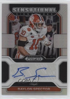 2023 Panini Chronicles Draft Picks Silver Prizm Baylon Spector #SS-BSP Auto - Image 1 of 2