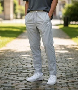 Nike - Club Woven Tapered Leg Pants Standard Fit  Grey, Size: Medium, DX0623 077 - Picture 1 of 4