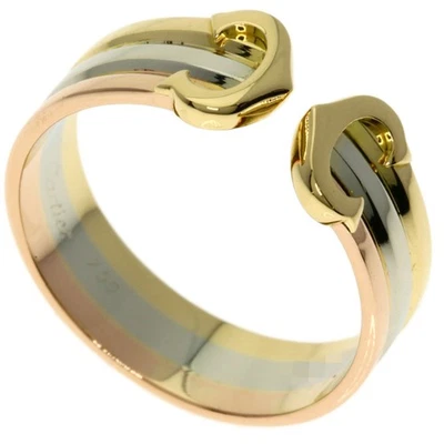 Anillo CARTIER 2C SM #53 Anillo Oro Amarillo K18 Oro Rosa 18K Damas [Usado] Foto 1 de 4