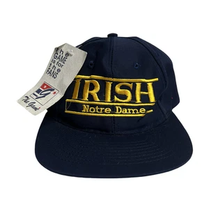VINTAGE Notre Dame Fighting Irish Mütze Kappe Druckknopflasche NCAA Football Herren 90er - Bild 1 von 7