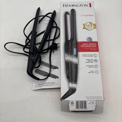 Remington 1/2" Flat Iron Anti Static Technology Styling Tool Model S37A10 - Image 1 of 4