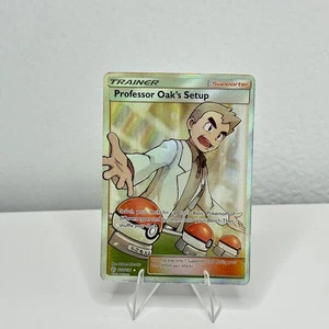 Configuración del Profesor Oak Arte Completo Raro Holo 233/236 Eclipse Cósmico Pokémon Juego de Cartas Coleccionables LP - Imagen 1 de 5