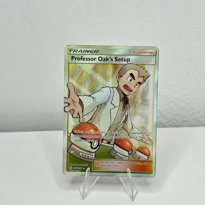 Professor Oak's Setup Full Art Rare Holo 233/236 Cosmic Eclipse Pokemon TCG LP - Image 1 of 4