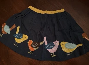 11-12 Mini Boden Blue Bird Embellished Applique Skirt - Picture 1 of 3