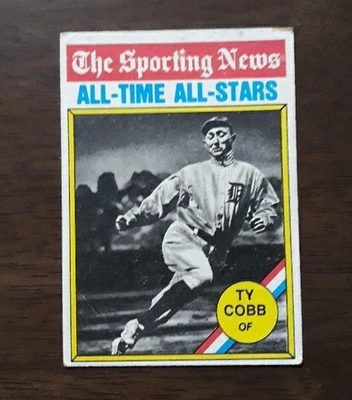 1976 TOPPS 棒球 体育新闻 全时全明星 TY COBB #346 名人堂 状况极佳 — 第 1/2 张图片