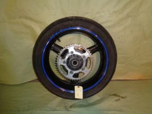 2001 Yamaha YZF R6 OEM Black & Blue Rear Wheel with Tire - Picture 1 of 9