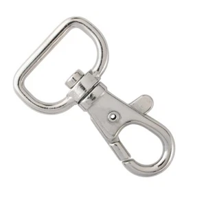 50 - Premium Metal Lobster Claw Clasps - Wide 3/4 Inch D Ring 360° Trigger Snaps - Picture 1 of 8