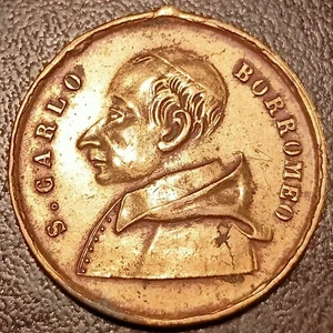 Italie - Médaille S Carlo Borromeo / Duomo de Milan ! XIXème siècle - Imagen 1 de 2
