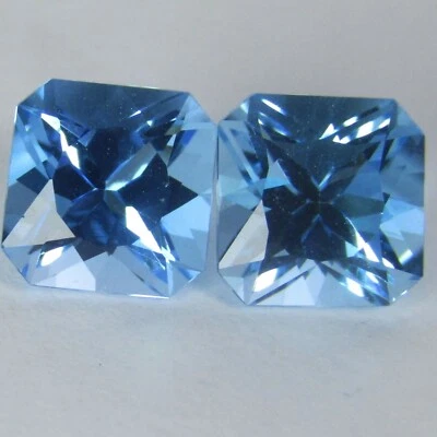 Par de gemas a juego de topacio azul bebé natural clásico de 4,65 quilates Foto 1 de 4