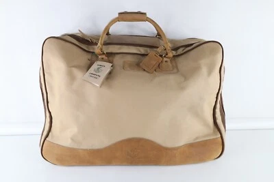 Bolsa de viagem Deadstock vintage Orvis Gokey extra grande lona couro com cabo EUA - Imagem 1 de 4