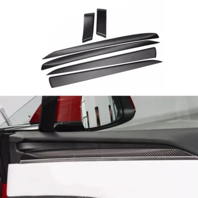  Matte Carbon Fiber Inner Door Handle Stripe Trim For Tesla Model S 2021 2022-23 - Image 1 of 4