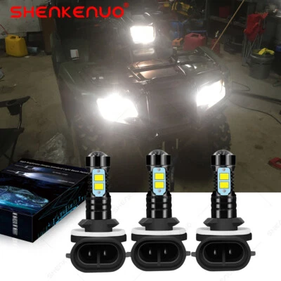 3x LED Headlight Bulbs For Polaris Sportsman 500 550 570 600 700 800 850 XP New - Image 1 of 4